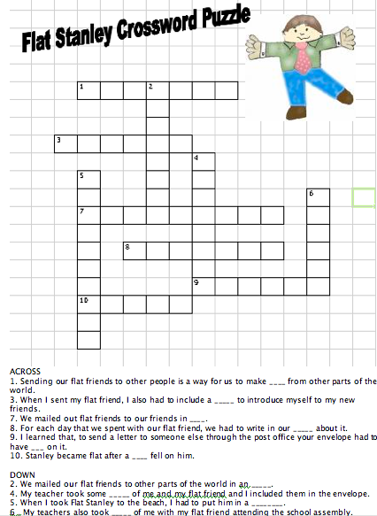 ED480: E-Portfolio: Flat Stanley Crossword Puzzle