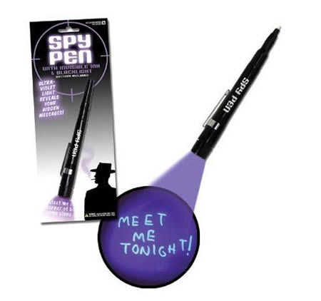 Cool Spy Pen with Ultraviolet Ink and Blacklight
