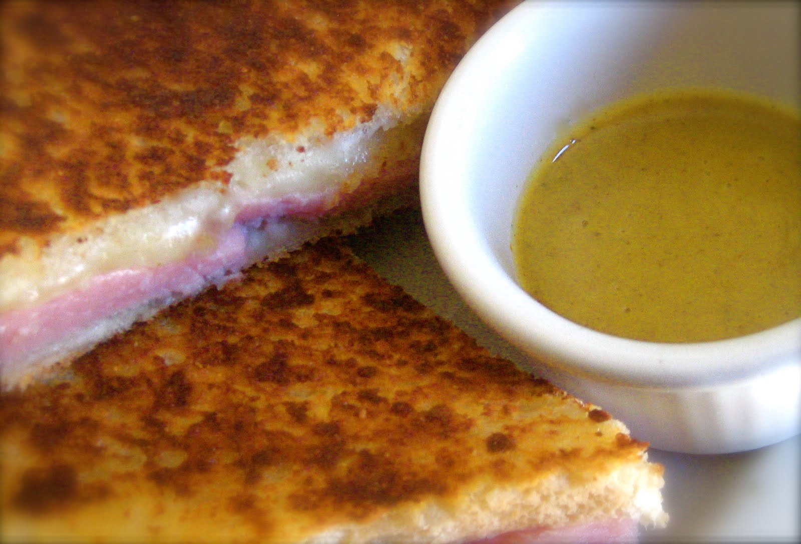 Laura's Lunch Grilled Ham and Cheese Sandwich with Honey Mustard