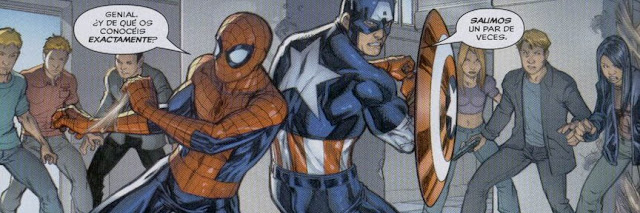 Spiderman & Capitán América rodeados