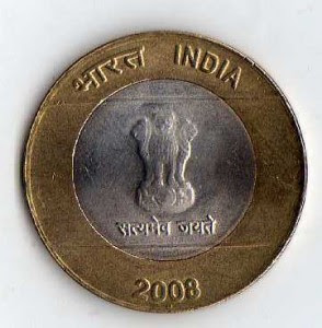 10 Rupees Indian Coin