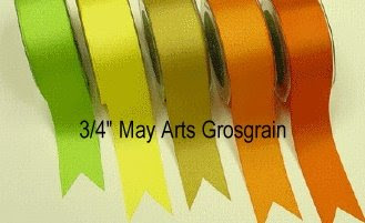 May Arts 1-1/2-Inch Wide Ribbon, Fuchsia and Black Grosgrain Stripes