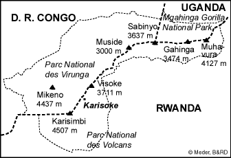 Parc National Des Volcans Map