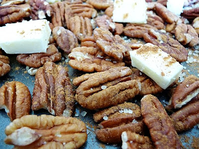 waffles with apple cider syrup and pecans