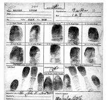 police fingerprints forensic fingerprint history science cards papers crime scene record file criminal records reports adoption malcolm translating naturalization documentation