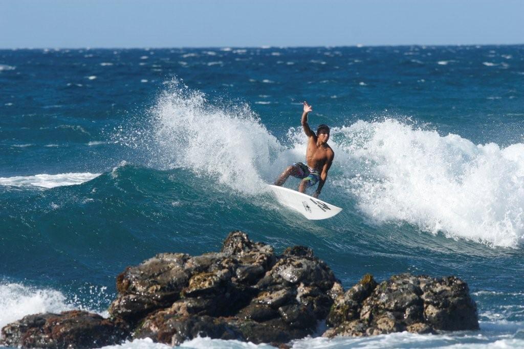 Kazuma Surfboards Hawaii Secret spot on the east side of Maui today