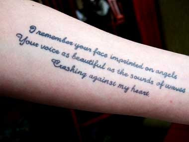 picture of poem tattoo