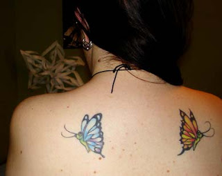 image of Butterfly tattoo on back