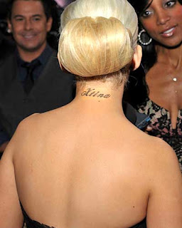 celebrity Christina aguilera tattoo
