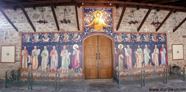 Mural del Monasterio de la Transformación de Nuestro Señor en Meteora