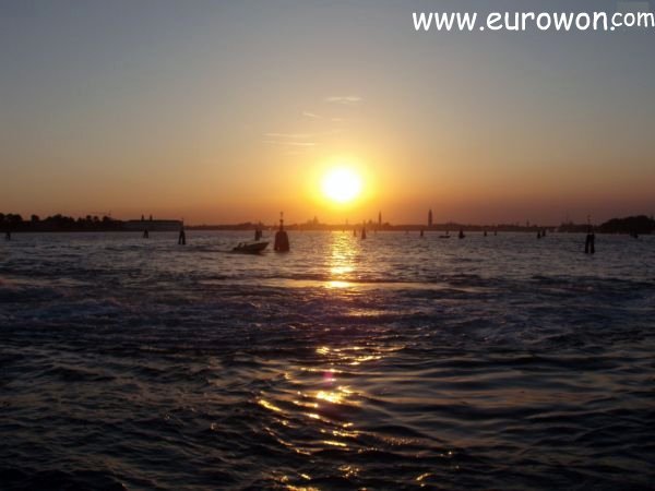 Puesta de sol en Venecia