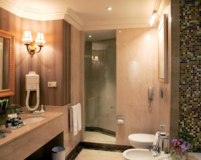 bathroom of a luxury hotel