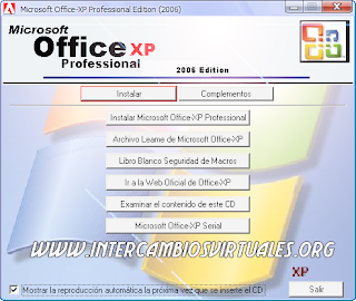 Gracias por tu ayuda Socialista Iluminar Microsoft Office XP Professional Edition (2006) Español -  IntercambiosVirtuales