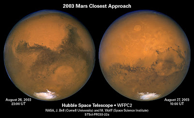 Fotos de Marte captadas por el telescopio espacial Hubble