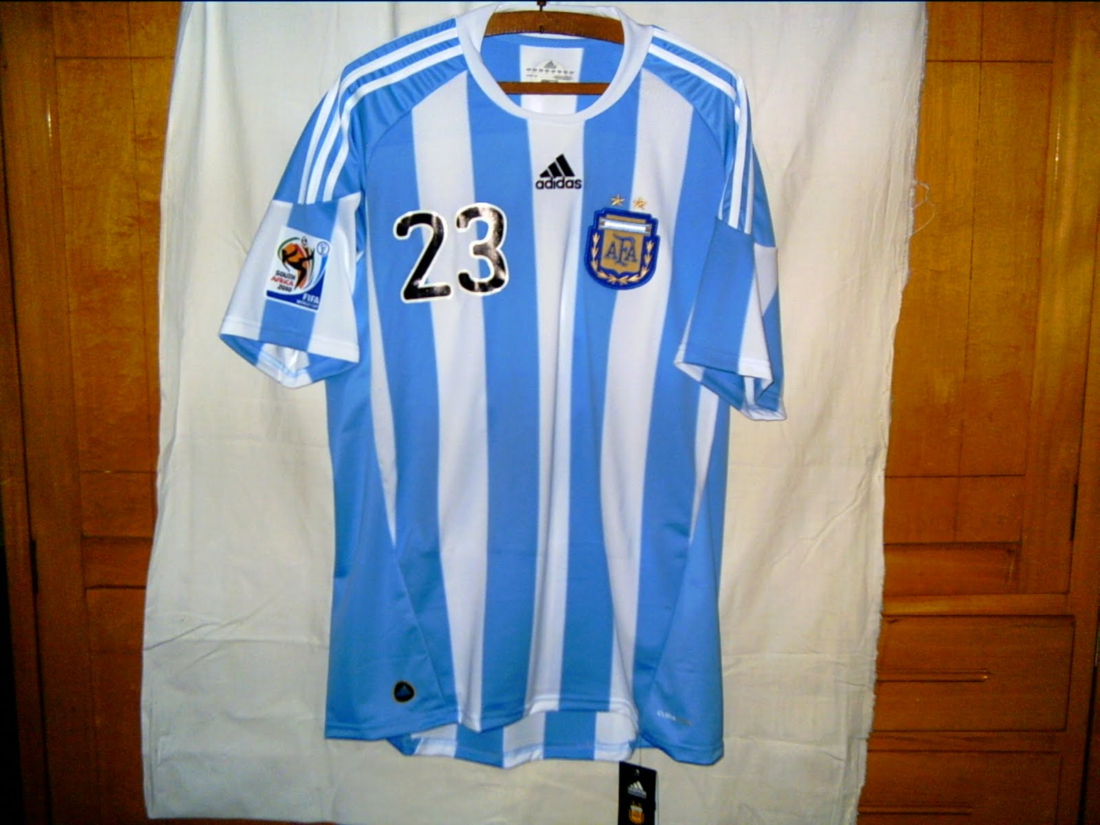 SOCCERTEAM2010: Camiseta Unica Sel.argentina Mundial 2010 Pastore 23