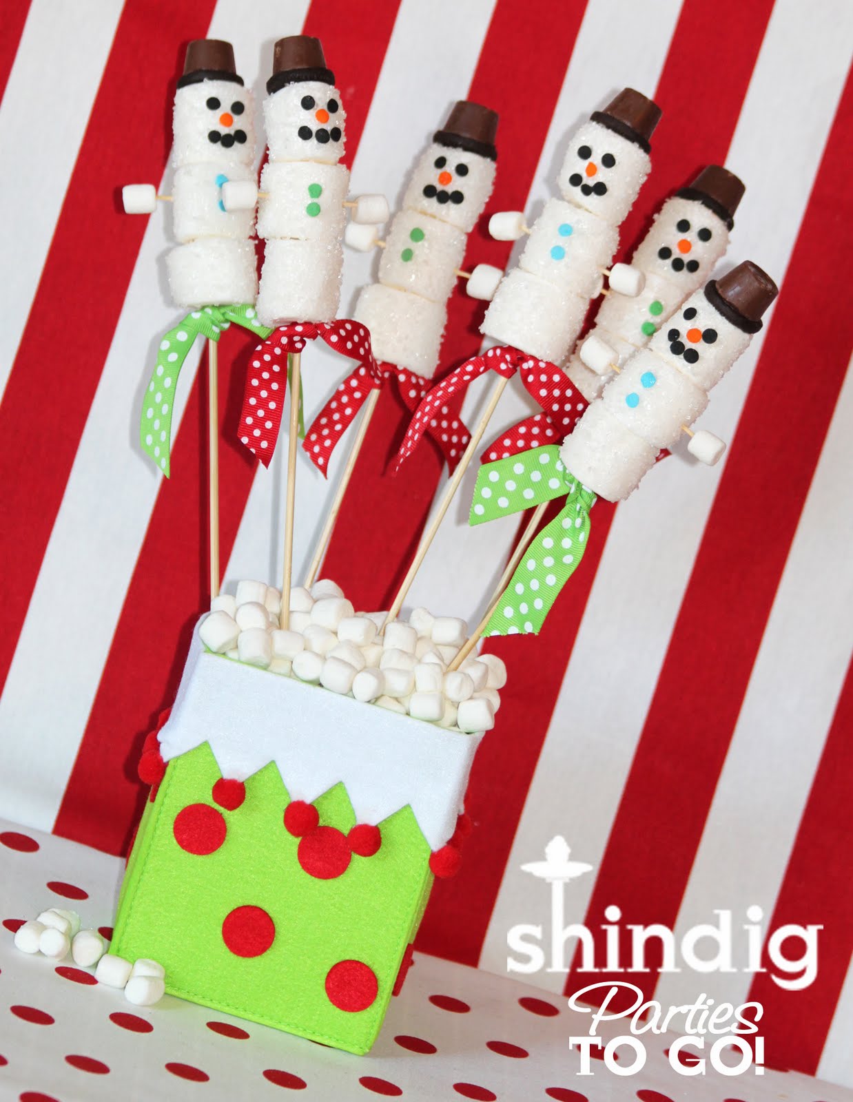 Amanda's Parties To Go Marshmallow Snowman Treats
