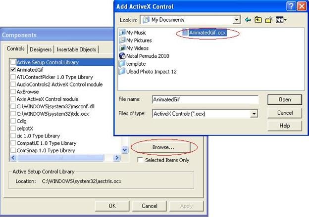 Ocx. Component ocx. Ocx or one of its dependencies not correctly registered: a file is missing or invalid. Vb 6. Ocx.