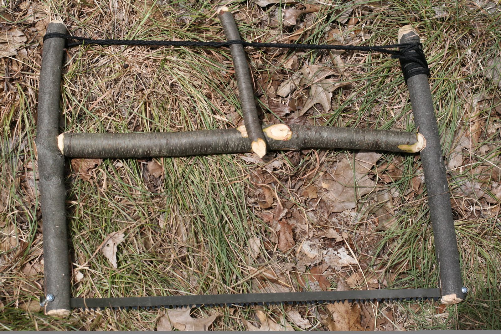 Wood Trekker Making a Buck Saw in the Field