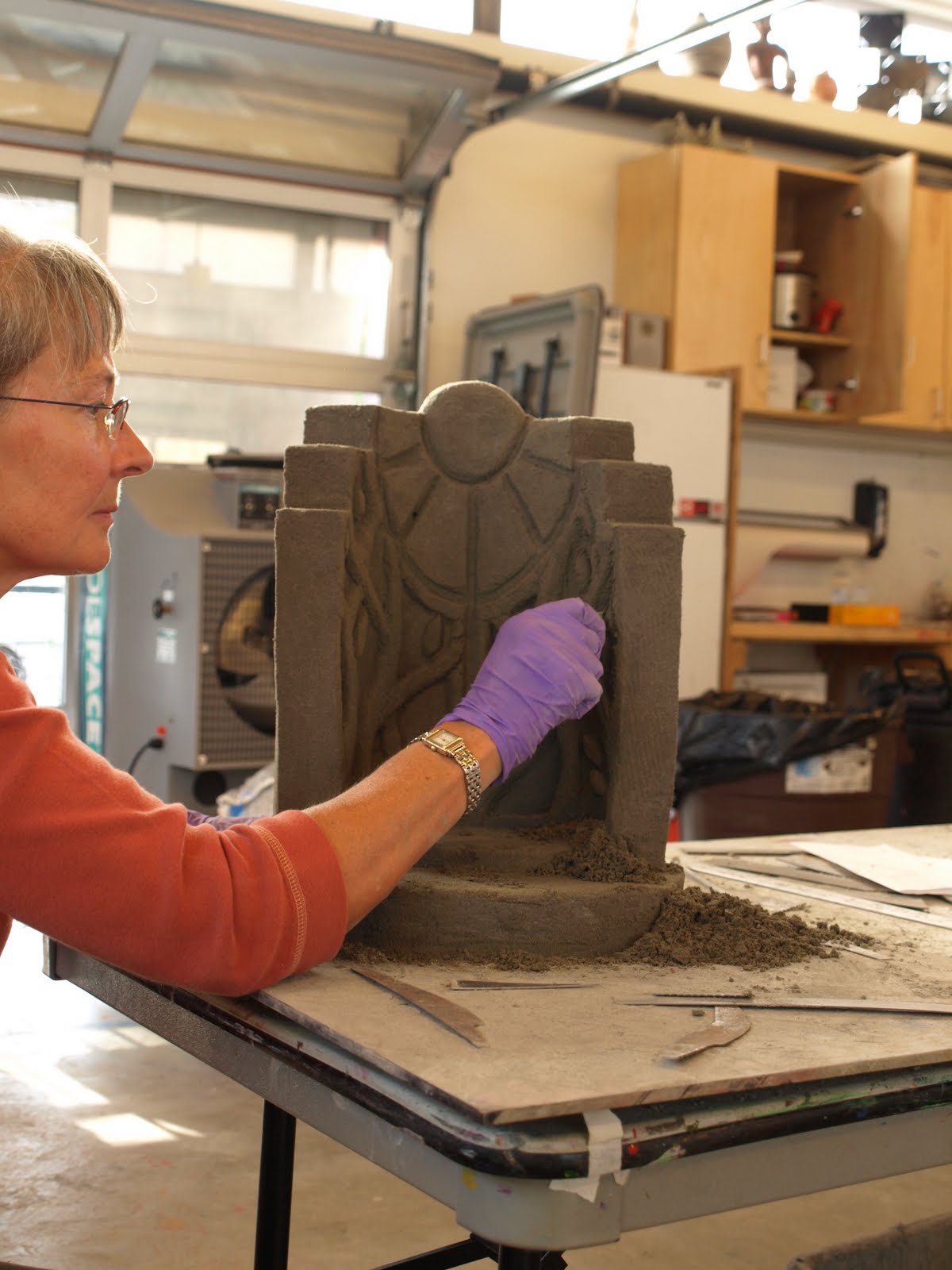 Wyoming Arts Council The art of carving concrete forms