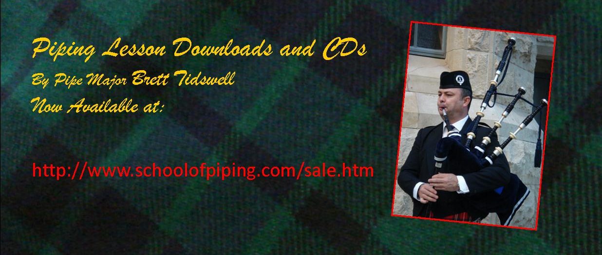 School of Piping Blowing a Bagpipe