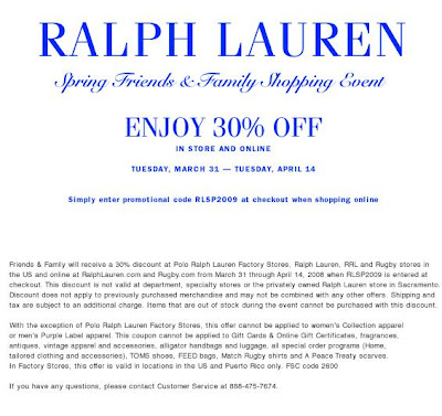 ralph lauren friends and family