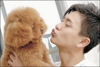 BOSCO WONG WITH HIS DOG