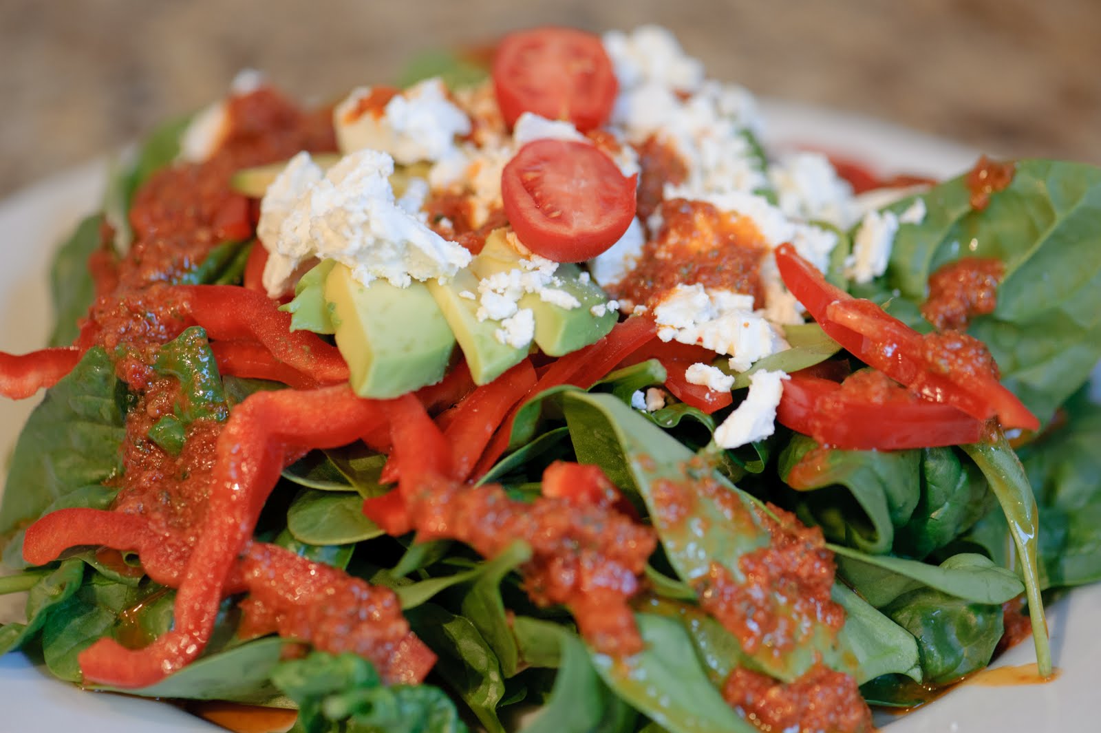 The Frugal Girlmet Spinach Salad With Sundried Tomato Vinaigrette