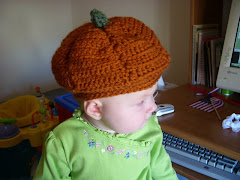 She fashioned this pumpkin hat for Elizabeth