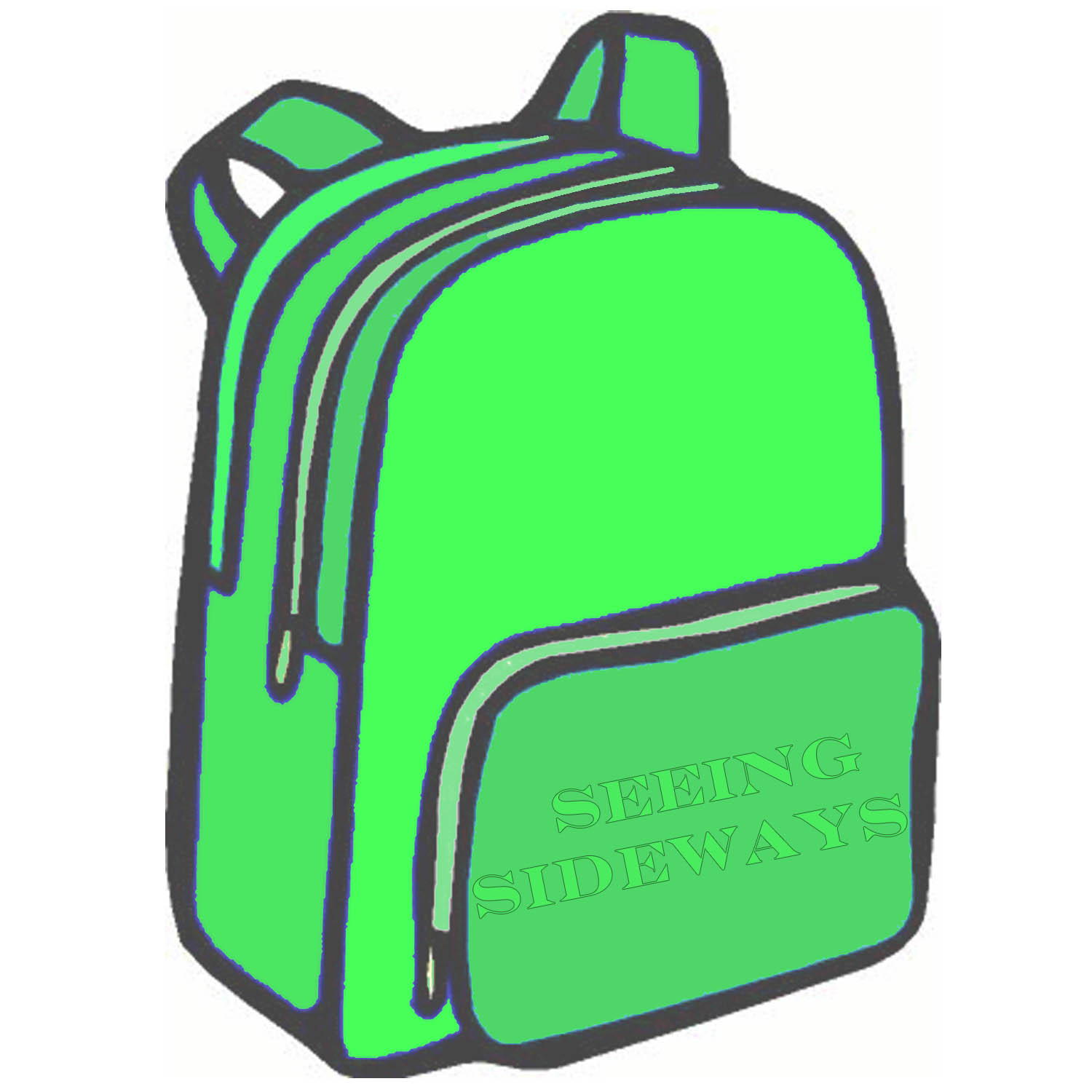 Seeing Sideways - Class Blog: Interpretation - Lime Green Backpack