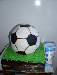 tarta de pelota de fútbol