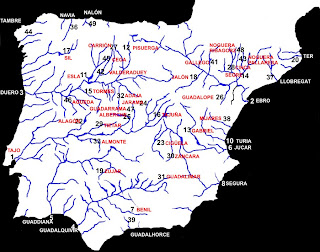 Deberes para nenes: Mapa de ríos de España
