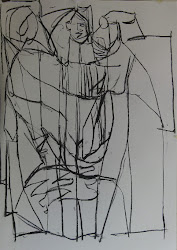 composition figure painting drawing preparation charcoal bring paper