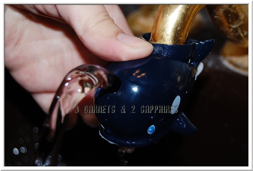 3 Garnets 2 Sapphires Shop N Share Whale Faucet Fountain