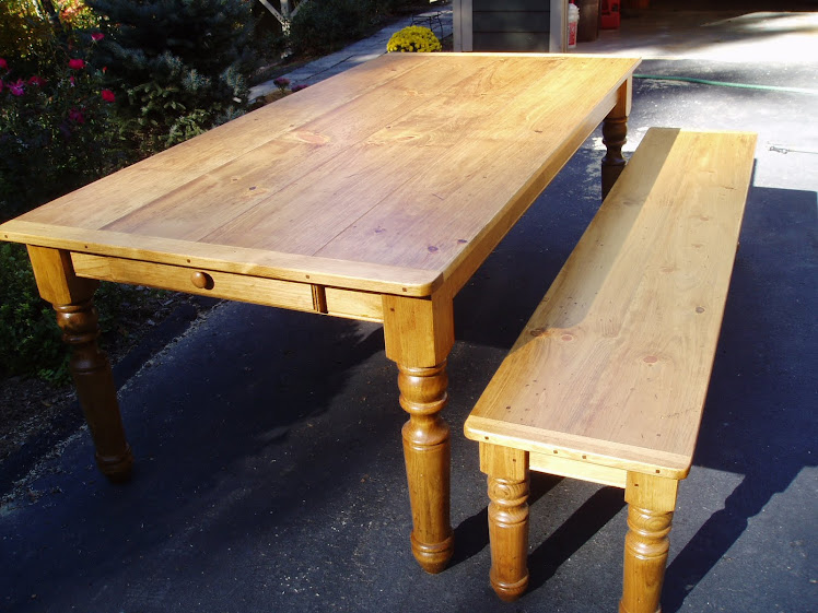 Plank Table & Matching Bench