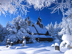 winter wallpapers desktop snow covered christmas computer church snowy background pc snowfall desk melting let season castle during