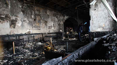 ruined taj palace hotel of mumbai india after the terrorist attack