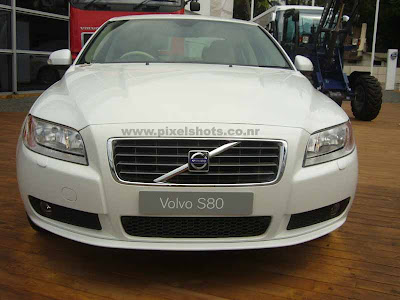 volvos latest car s80 sedan diaplayed in volvos automobile and technology show in ocean race village cochin