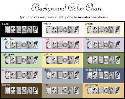 Savoie Faire Photography: Background Color Chart...