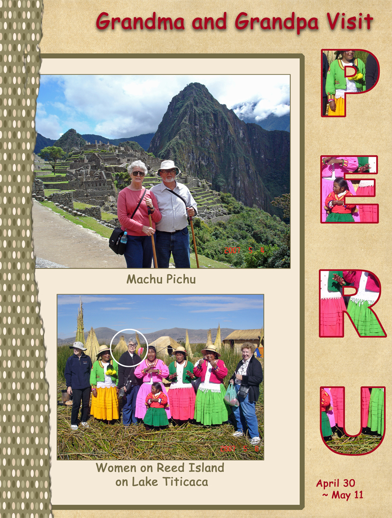 Occasional Pursuits Peru Scrapbook Pages