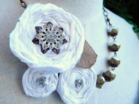 white flower necklace