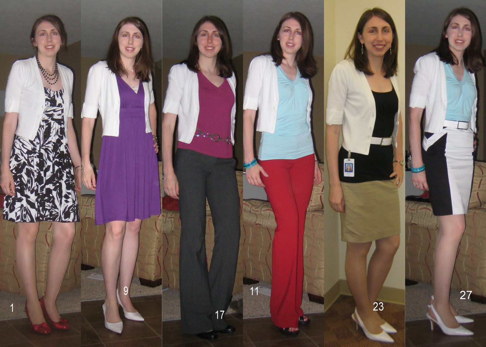 white cardigan with dress