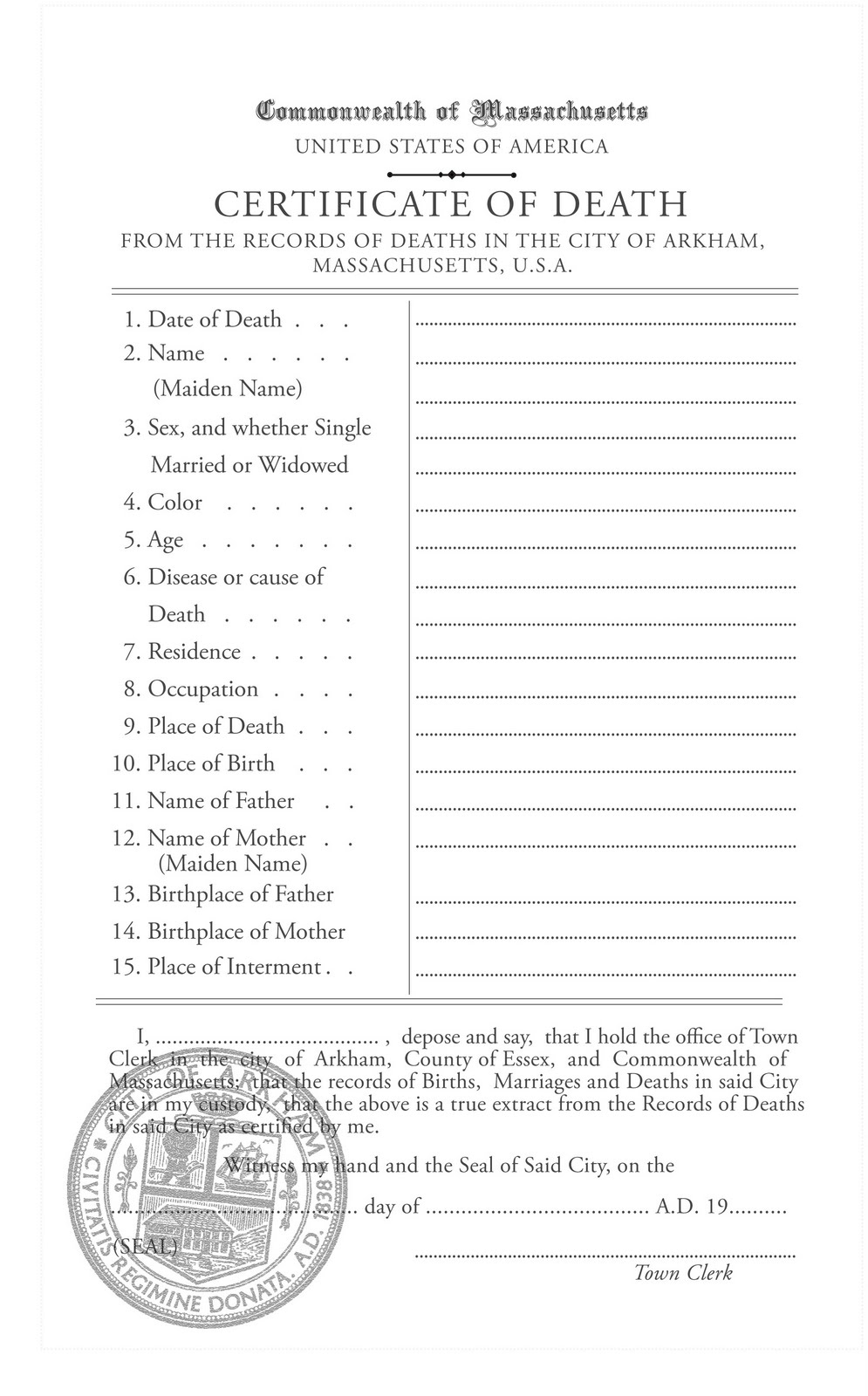 <strong>Certificates</strong> - Office.com Blank death certificate template