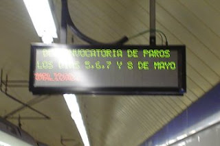 Paros en el Metro de Madrid