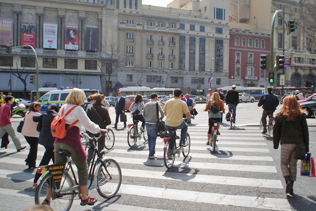Vía ciclista en el eje Mayor-Puerta del Sol-Alcalá