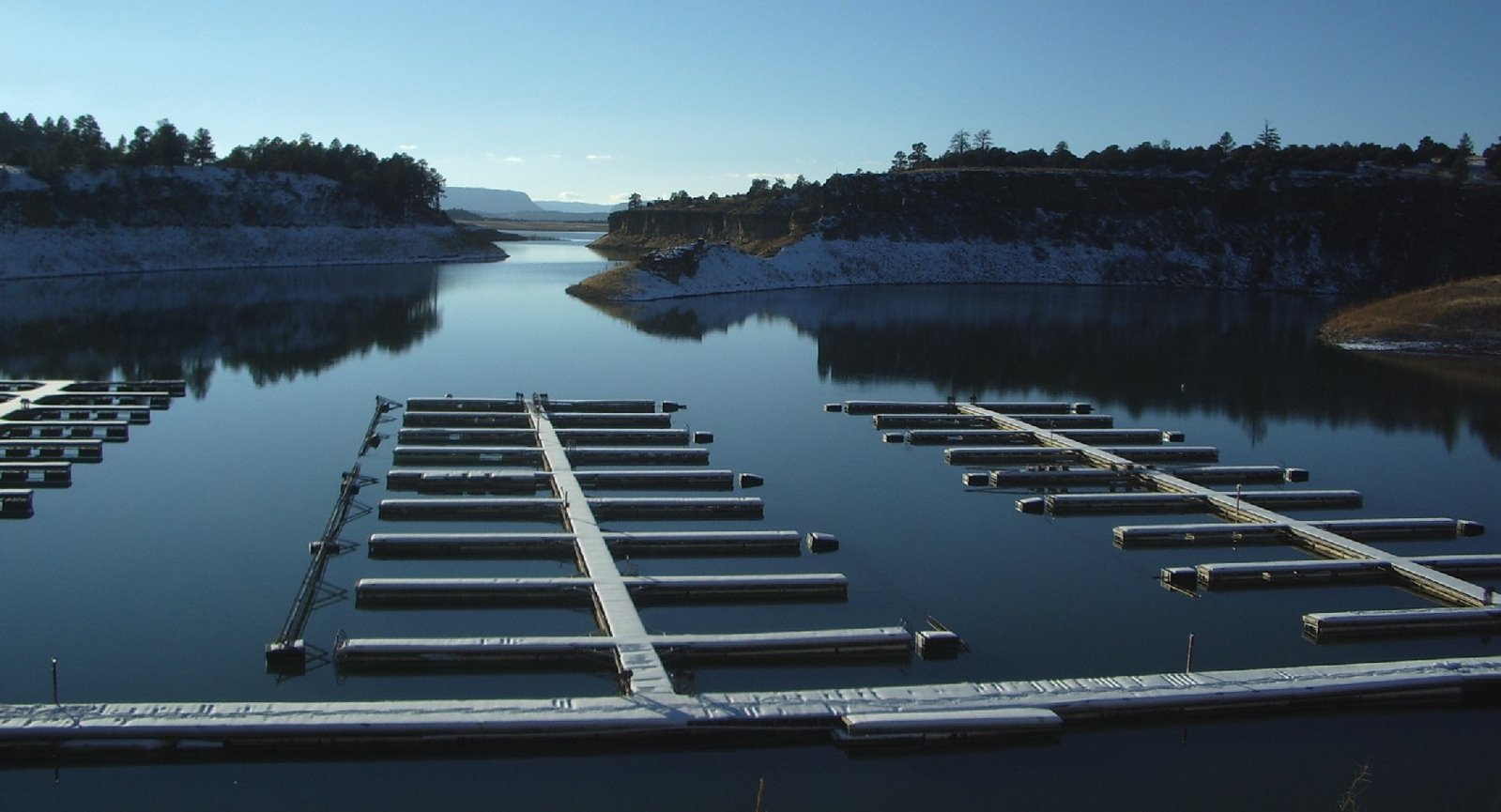Desert Sea New Mexico and Southwestern Sailing Snow at Heron Lake