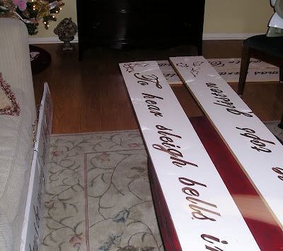 Hand painted holiday sign painting party