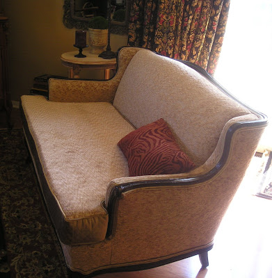 vintage couch reupholstery