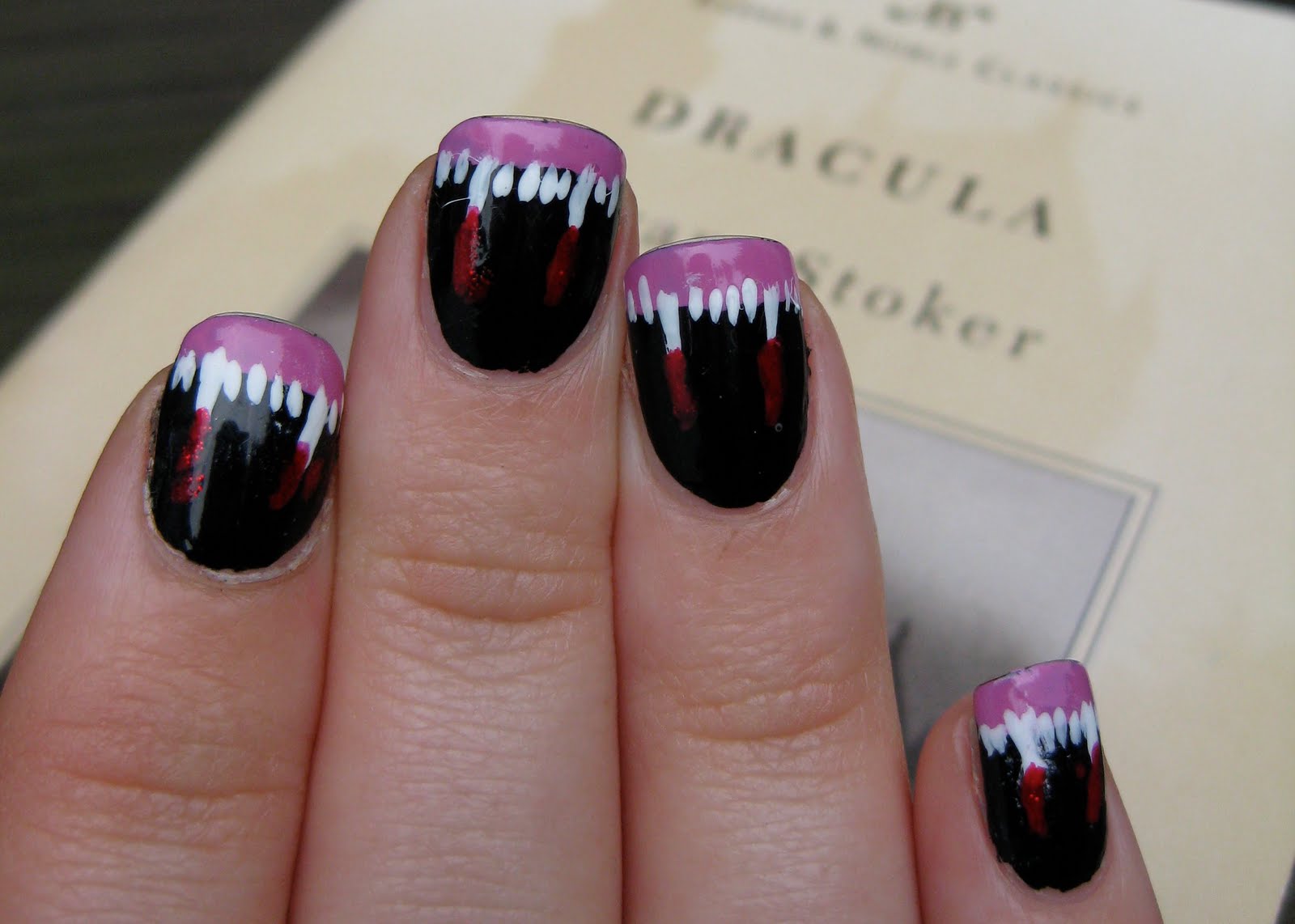 3. Blood Red Vampire Nails - wide 8