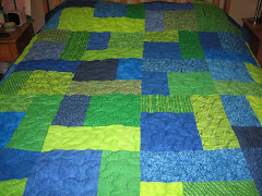 Bright Blue & Green Quilt