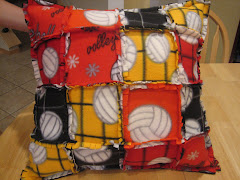 Volleyball Rag Fleece Pillow